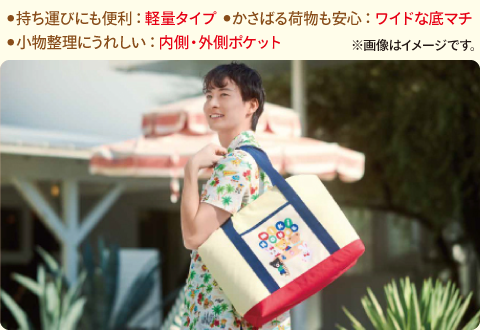 持ち運びに便利なクーラートートバッグです。