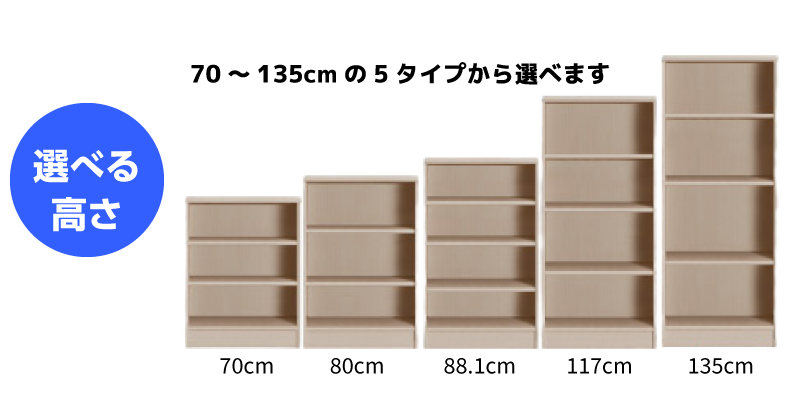 高さのバリエーションのイメージ画像