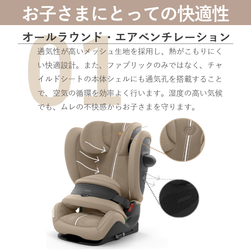 お子さまにとっての快適性 オールラウンド・エアベンチレーション