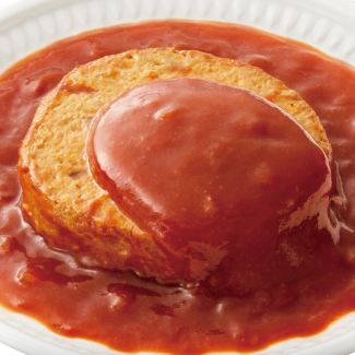 野菜たっぷりハンバーグ 盛り付け画像アップ
