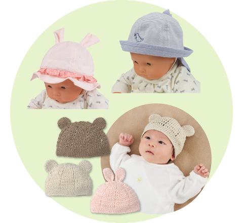 新生児・乳児帽子のイメージ